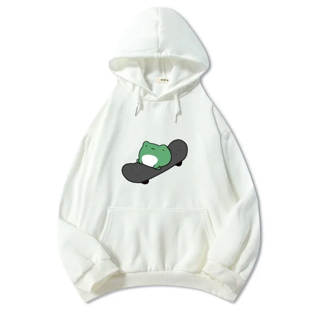 Skateboarding Froggy Soft Hoodie