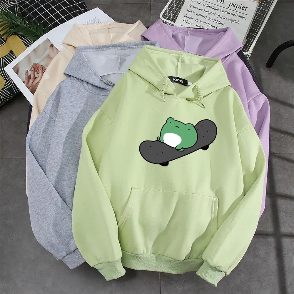 Skateboarding Froggy Soft Hoodie