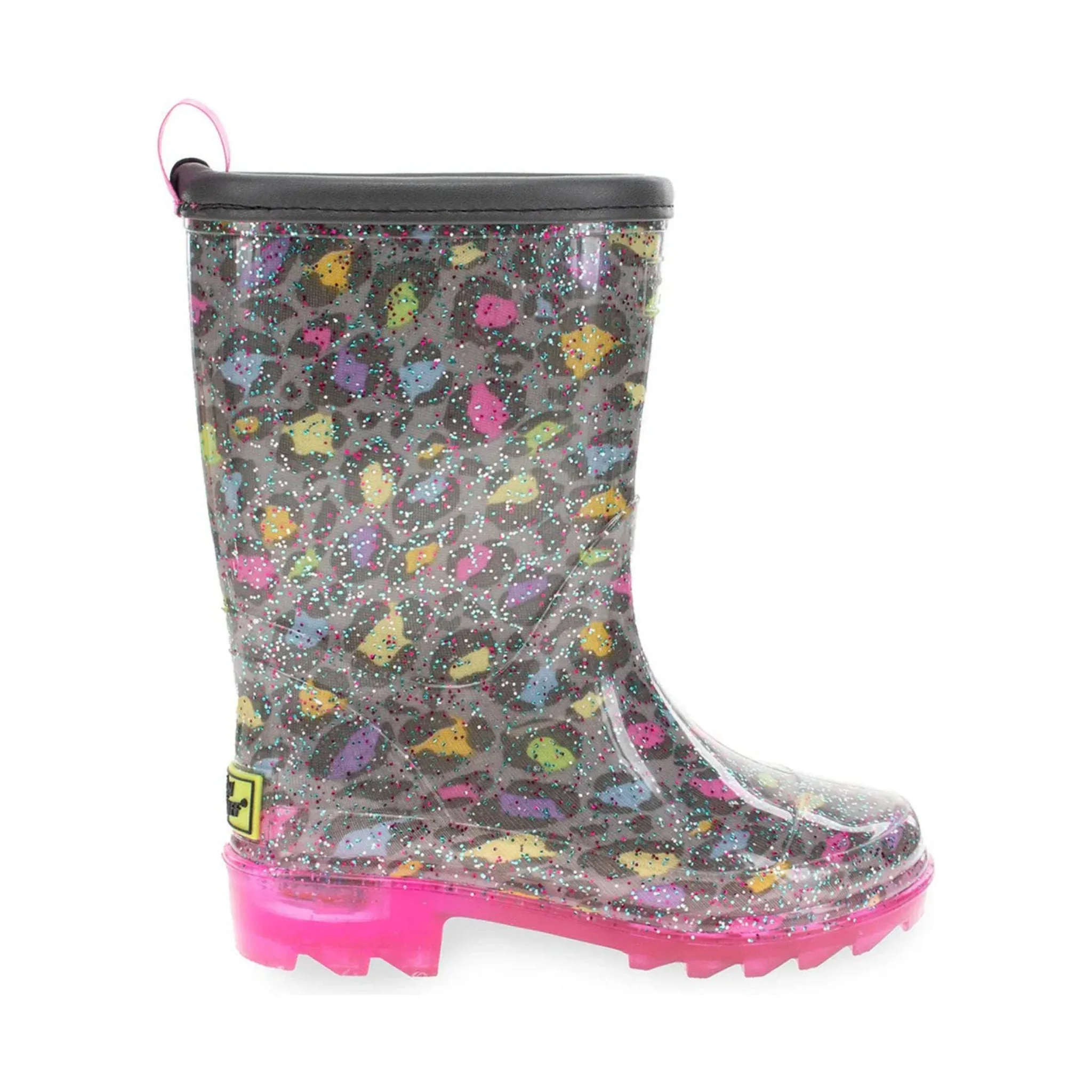 Western Chief Kids' Leopard Faux Fir Rain Boots - Multi Leopard