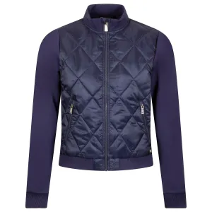 Womens Aries Diamond Quilted Hybrid Jacket Maltese Blue - AW24