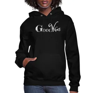 Womens Hoodie - Pullover Sweatshirt - Graphic/good Vibes